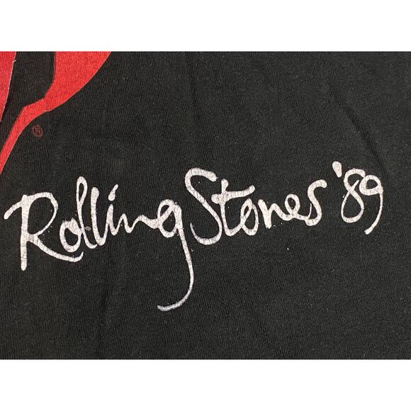Vintage 1989 Rolling Stones Tour T-Shirt – Size Large, Single Stitch Made in USA - Picture 8 of 15